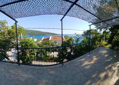 a view from the top of a tennis court at MonaLiza in Ulcinj