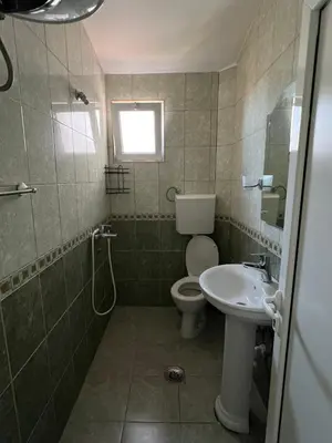 a bathroom with a toilet and a sink at Apartmani Zlatičanin in Sutomore