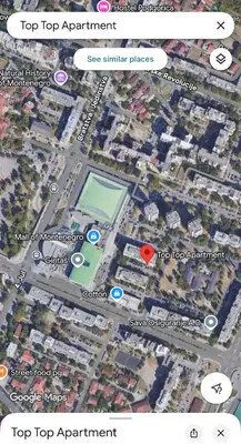 a screenshot of a map of a roof top appointment at Top-Top 2 in Podgorica