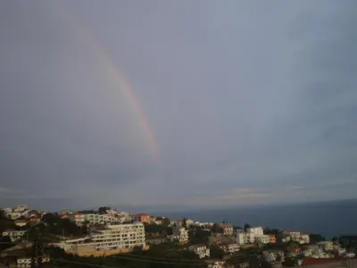 a view of a city with buildings on a hill at Apartment Vuk i Novak in Ulcinj