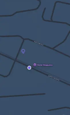 a map showing the location of the hotel ambassador at Riva apartman in Sutomore