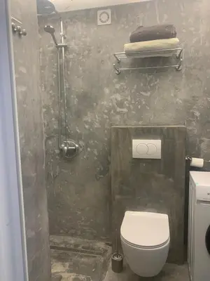 a bathroom with a toilet and a shower at Markovići Studio