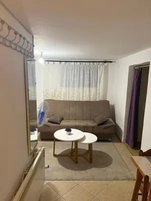 a living room with a couch and a table at Apartman centar in Podgorica