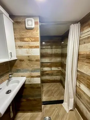 a bathroom with a sink and a shower at sar 4 in Kotor