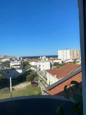 a view from a window of a city at Apartmani Hasanovic in Bar
