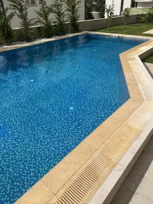 a swimming pool with blue water in a house at Villa Richard in Sutomore