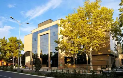 a building on the side of a street at Bokeska apartment in Podgorica