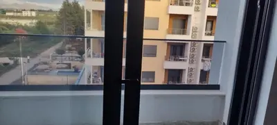 a view of a building from a window at Apartments Arb in Ulcinj