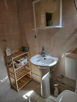 a bathroom with a sink and a toilet at Sunrise in Ulcinj