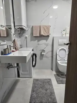 a bathroom with a sink and a toilet at Monika Dream Apartment in Budva