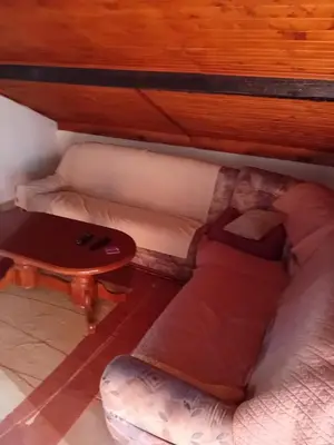 a couch and a table in a room at REX aprartament in Podgorica
