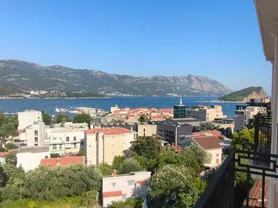 a view of a city and a body of water at Sea view Chiron in Budva