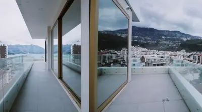 a view from the balcony of a building at Apartment Matej 2 in Budva