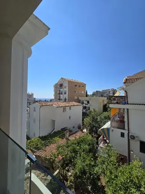 a view from the balcony of a building at Апартаменты Дельмар in Becici