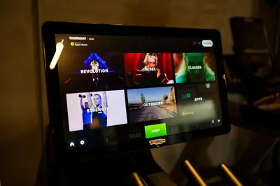 a tablet screen with several videos on it at Nomio in Tivat