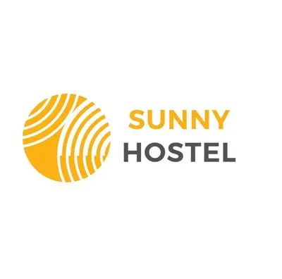 a vector illustration of a sunni hotel logo at Art House Old Town in Podgorica