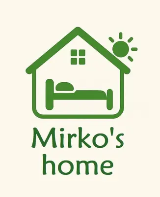 a logo for a nursing home at Mirko's home 2 Studio Apartment in Podgorica