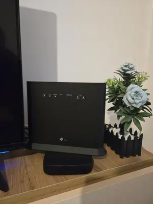 a flat screen tv sitting on a shelf with a plant at Sena in Bar