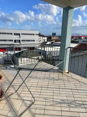 a metal structure on top of a building at Duplex apartment in Podgorica in Podgorica