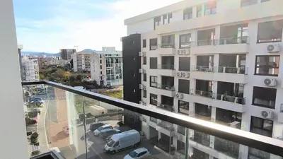 a view from the balcony of a building at Apartments LORA Novi Bar in Bar