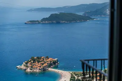 a small island in the middle of the water at The View - Apartment with Pool in Blizikuće