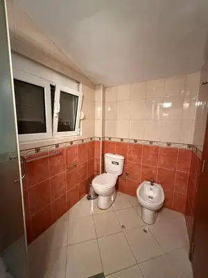 a bathroom with a toilet and a bidet at Vila Žuta in Bar
