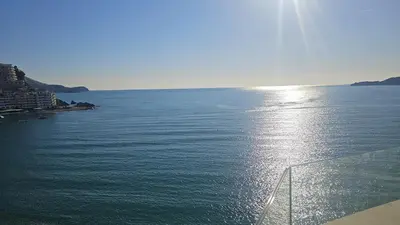 a view of a large body of water at Azure Family Seaside Living Apartments Rafailovici in Becici