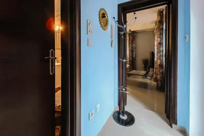 a mirror in a hallway next to a room at Green Garden Villa in Becici