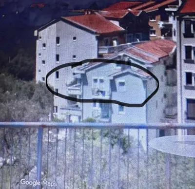a view of some buildings from a balcony at Apartman Vuk in Rafailovici
