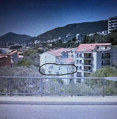 a view of a city from a balcony at Apartman Vuk in Rafailovici