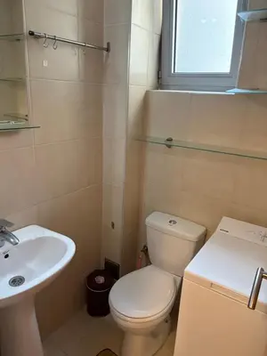 a bathroom with a white toilet and a sink at Njaro del Mar Petrovac Bay in Petrovac na Moru