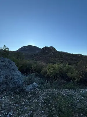 a view of a mountain with rocks and trees at Villa & Pool in Utjeha