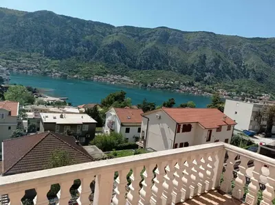 a view of a river from a balcony at Apartment Ivan in Kotor