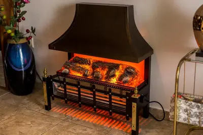 a fireplace with some food inside of it at Apartment Natasha in Budva