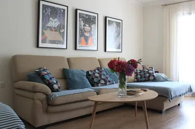 a living room with a couch and a table at Apartment Golubović Kotor in Kotor