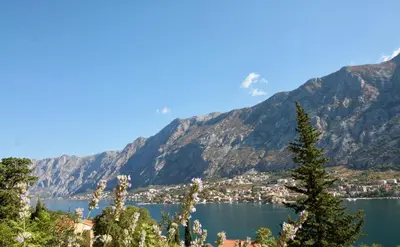 a view of a lake with mountains in the background at Villa Mima in Kotor
