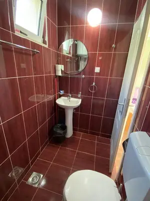 a bathroom with a toilet and a sink at Apartments Klikovac Liman II in Ulcinj