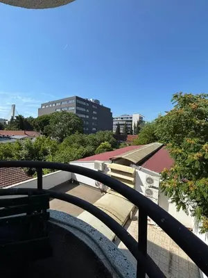 a view of a city from a balcony at Apartment The Royal Pg in Podgorica