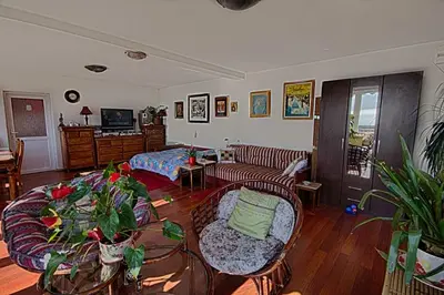 a living room with a bed and a couch at Villa Blue Dreams in Bar