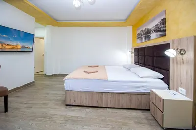 a bedroom with a large bed in a room at Apartment Sofija in Budva