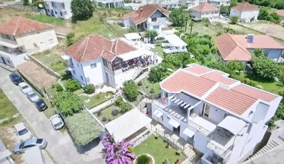 an overhead view of a house in a suburb at Rejhan TOTTI in Ulcinj