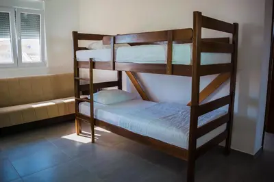 a couple of bunk beds in a room at Apartments Leyla in Ulcinj