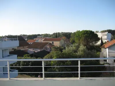 a view of a city from a balcony at Guest House Vila Mimoza in Ulcinj
