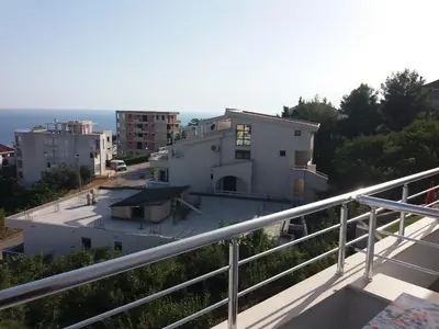 a view from the balcony of a building at Apartments 3ADE in Ulcinj