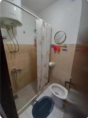 a bathroom with a shower and a toilet in a stall at Etno House Mira in Virpazar