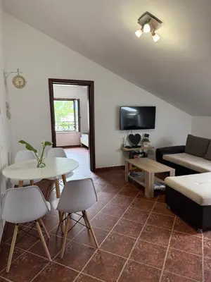 a living room with a couch and a table at Apartment Atina in Kotor
