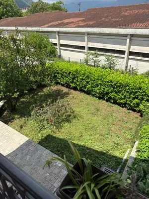 a view of a garden from a balcony at Apartment Damjan in Kotor