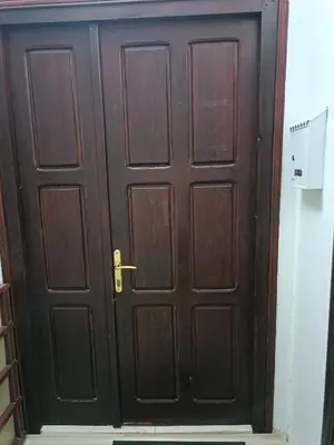 a brown door with a gold knocker on it at Guesthouse BiT Accommodation in Kotor