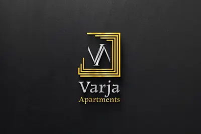 a gold logo with a letter x on a black background at Varja 2 Apartment in Sveti Stefan