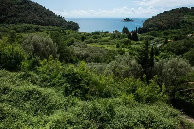 a view of the lake from the hills at Villa Julia in Petrovac na Moru